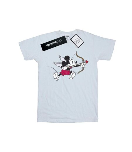 Disney Femme/Les femmes Mickey Mouse Love Cherub - T-shirt boyfriend en coton (Blanc) - UTBI37088