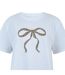T-shirt Motif/style Nœud Femme Bleu Ciel Miso-3