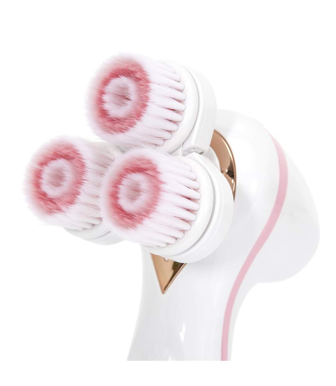 Brosse Nettoyante Visage 2 Têtes 17cm Blanc-5