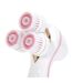 Brosse Nettoyante Visage 2 Têtes 17cm Blanc-5