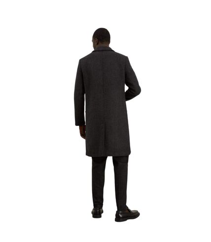 Burton Mens Wool Blend Single-Breasted Coat (Black) - UTBW1226