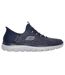 Mens Summits Key Pace Mesh Slip-in Flat Trainers Navy Skechers-3