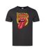 T-shirt Motif/style The Rolling Stones Bootleg Tongue Adulte Charbon Amplified-1