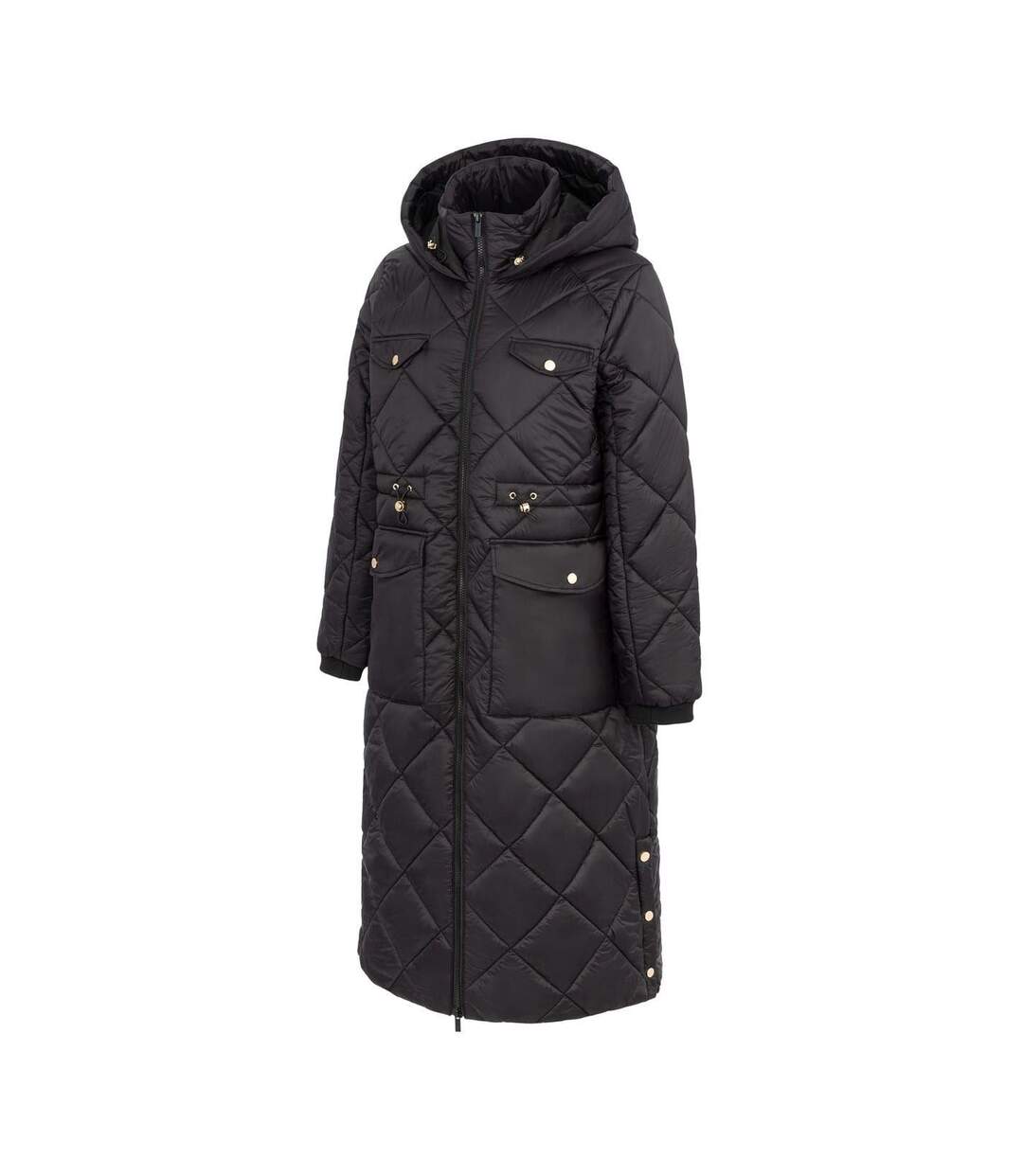 Veste Motif/style Matelassage En Losanges Femme Noir Firetrap-3