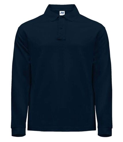 Polo manches longues - Homme - JK215 - bleu marine