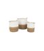Lot de 3 Paniers de Rangement Eddie 45cm Naturel & Blanc-1