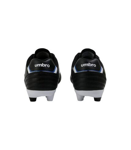 Umbro - Chaussures de foot pour terrain ferme SPECIALI LIGA - Homme (Noir / Blanc / Bleu roi) - UTUO2039