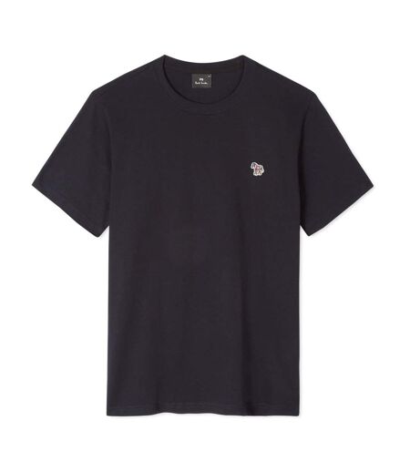 Mens Embroidered Motif Cotton T-shirt Navy Paul Smith
