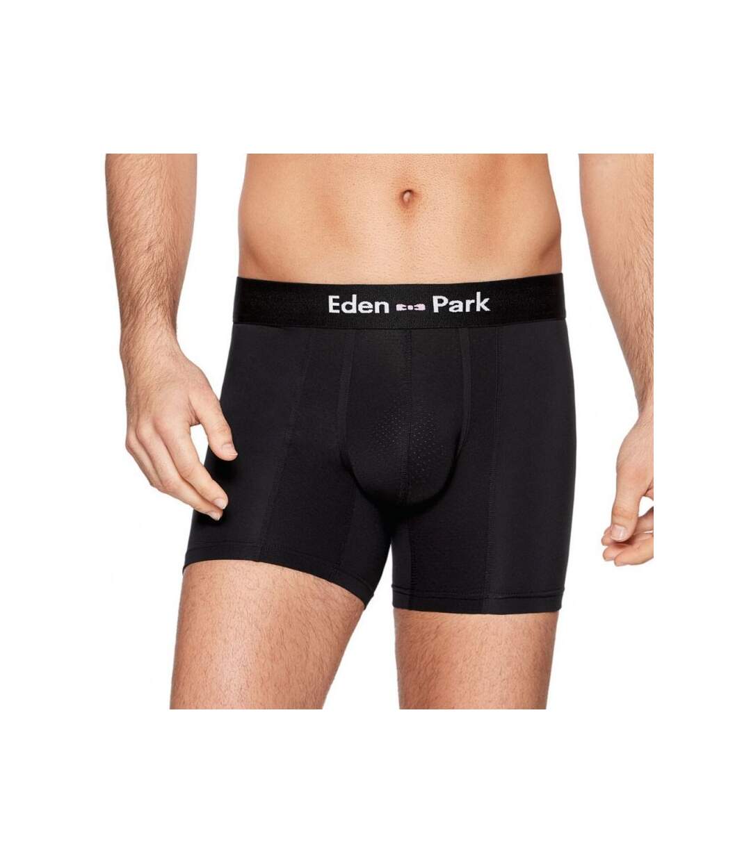 EDEN PARK Boxer Homme Microfibre PERFORE Noir