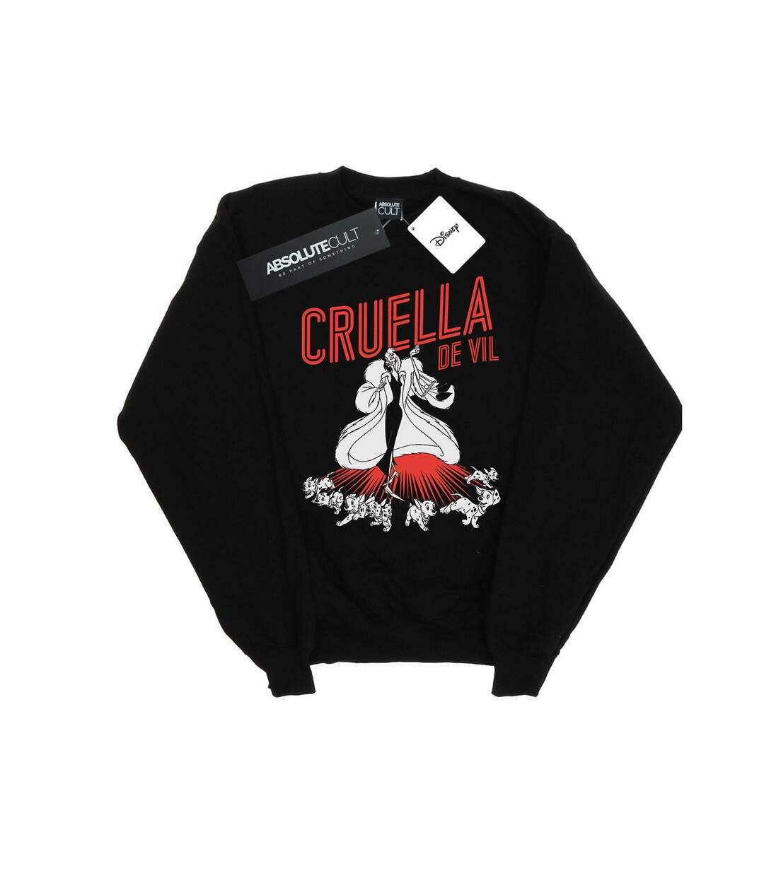 Disney Sweatshirt Femmes/Dames Cruella De Vil Dalmatians (Noir) - UTBI42327-1