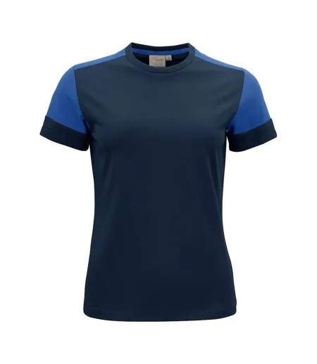 Womens/ladies T-shirt Navy Cobalt Blue Printer PRIME