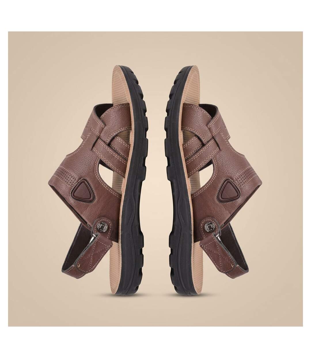 OZABI Sandales Homme Confort Semelle Souple Antiderapante Scratch 39-45-3