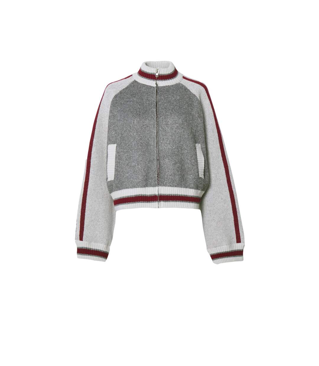 Sweat Manches Raglan Motif/style Logo Brodé Femme Beige Chiné Guess-3