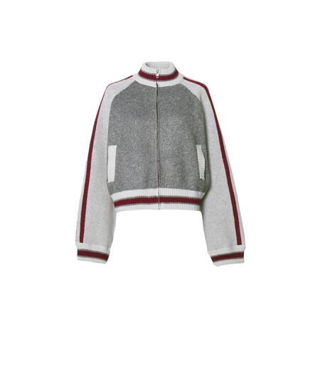 Sweat Manches Raglan Motif/style Logo Brodé Femme Beige Chiné Guess