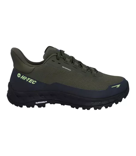 Bottines De Randonnée Altitude Lite Homme Vert Kaki Foncé Charbon Hi-Tec