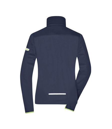 Veste Softshell Femme Bleu Marine Jaune Vif James And Nicholson