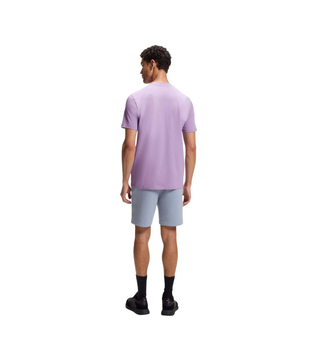 Mens Tchup Logo Oversized T-shirt Purple Boss-3