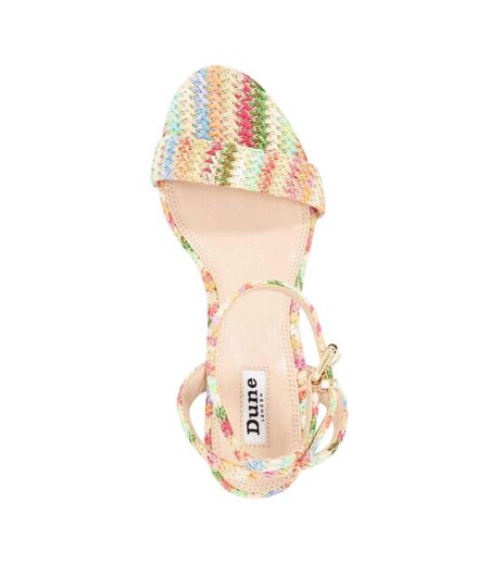 Womens/ladies Lo Memee Woven Mid High Heel Sandals Multicoloured Dune London
