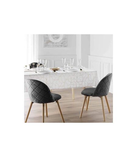 Nappe Antitache Louxor 140x240cm Blanc & Or