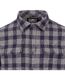 Chemise Manches Longues Motif/style À Carreaux Portlaw Homme Gris Bleu Trespass-3