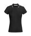 Womens/ladies tamil short-sleeved sports polo shirt solid black/white Roly-1