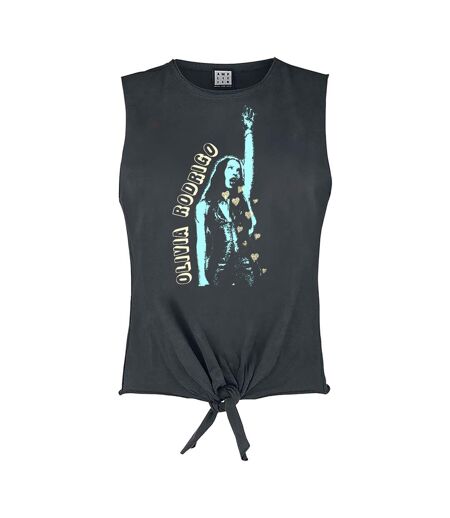 Womens/ladies So American Olivia Rodrigo Sleeveless Top Charcoal Amplified