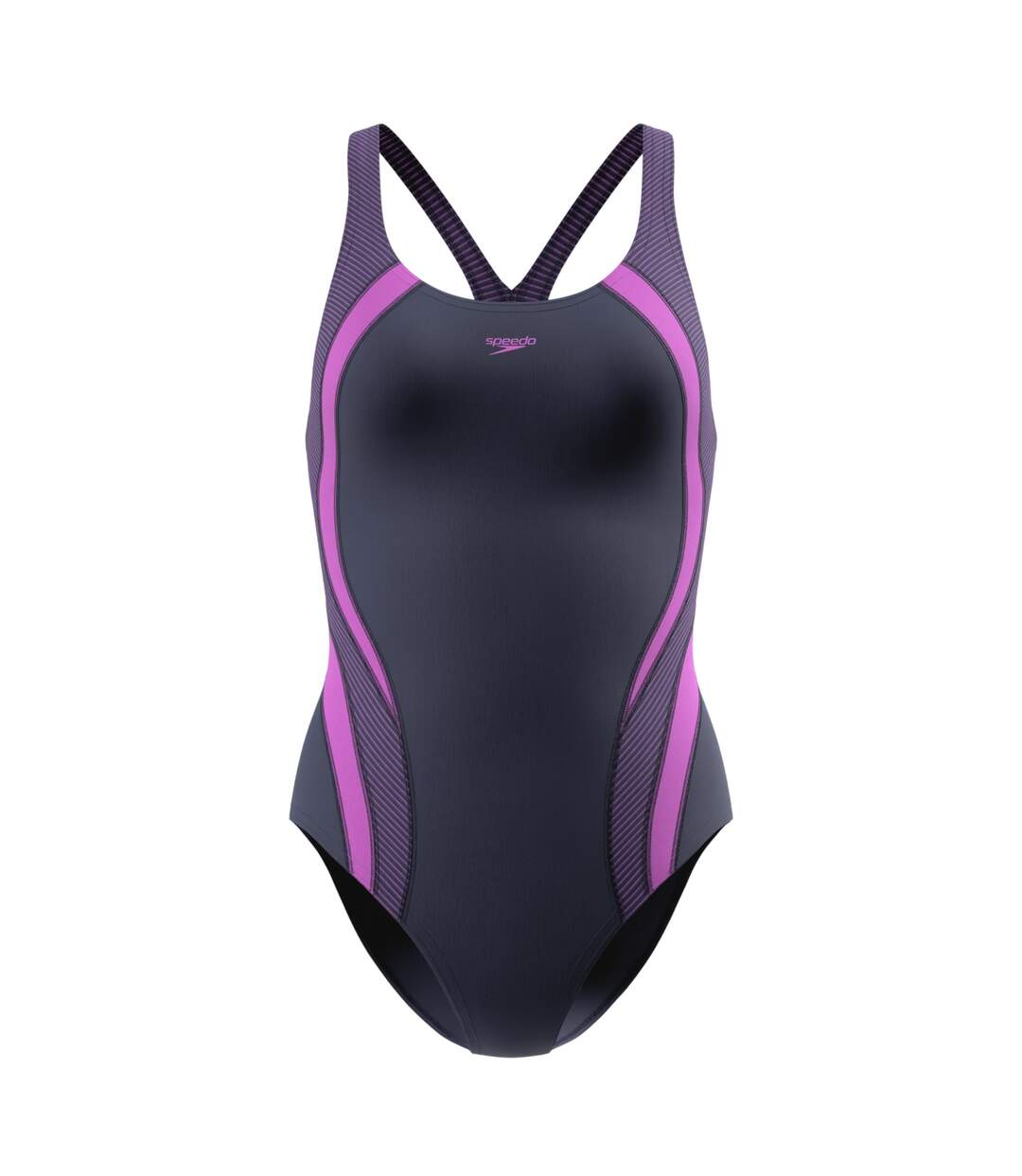 Maillot De Bain 1 Pièce Dos Nageur Motif/style Contrasté Quantum Splice Femme Rose Speedo-1