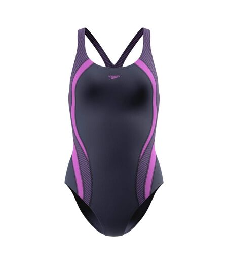Maillot De Bain 1 Pièce Dos Nageur Motif/style Contrasté Quantum Splice Femme Rose Speedo