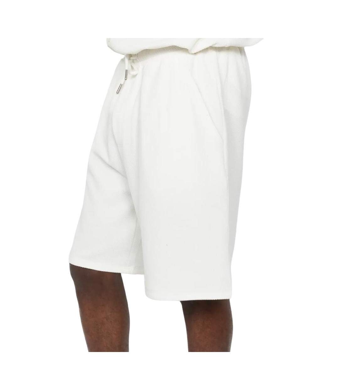 Short blanc homme schott  maille technique-1