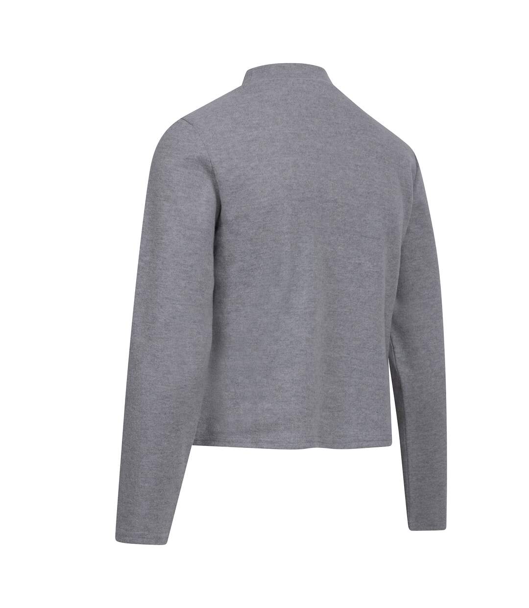 Womens/ladies Lizanna Knitted Mock Neck Top Grey Marl Trespass-3