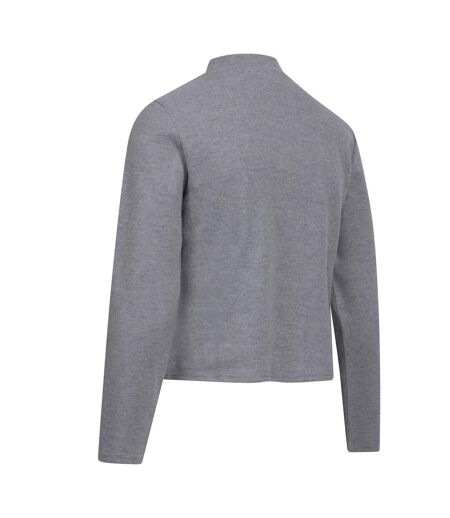 Womens/ladies Lizanna Knitted Mock Neck Top Grey Marl Trespass
