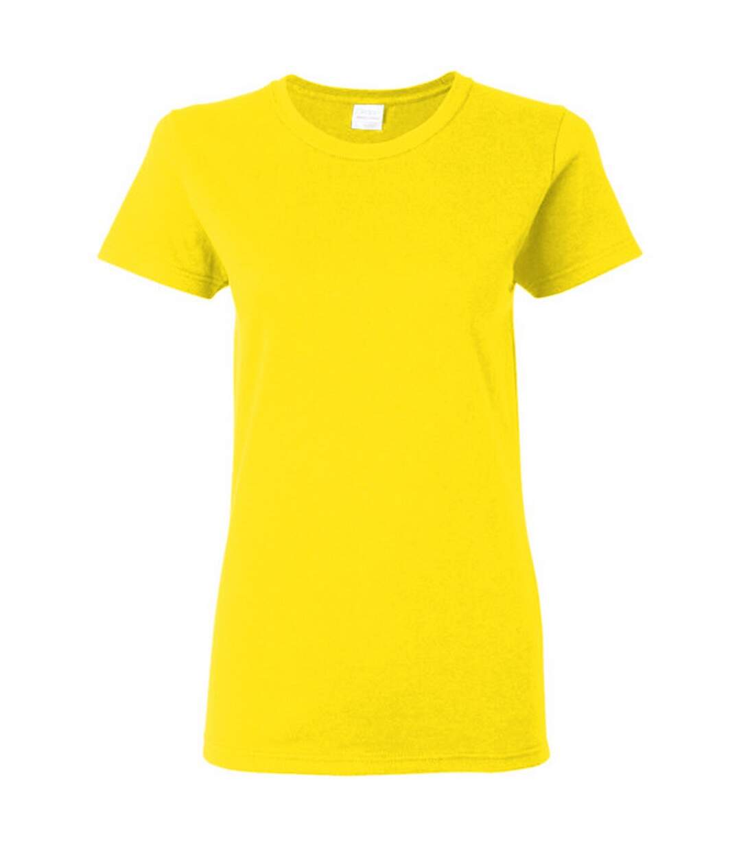 T-shirt à manches courtes coupe féminine femme jaune Gildan