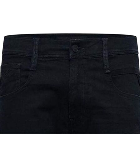 Mens Anbass Cotton Blend Slim Jeans Blue Replay