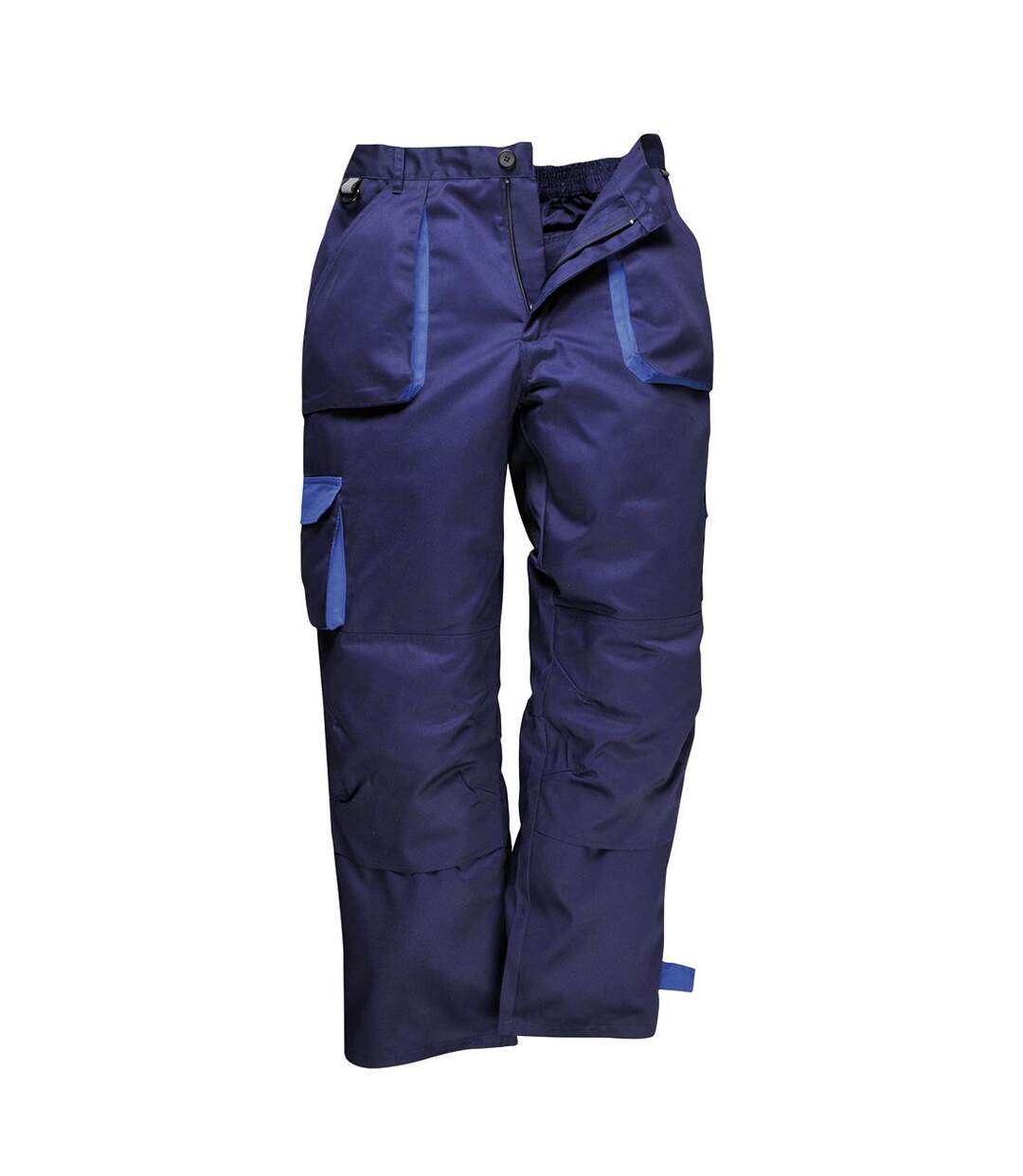 Mens texo lined contrast trousers navy Portwest-1