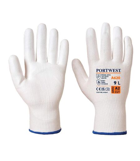 Unisex adult a620 lr pu palm cut resistant gloves l white Portwest