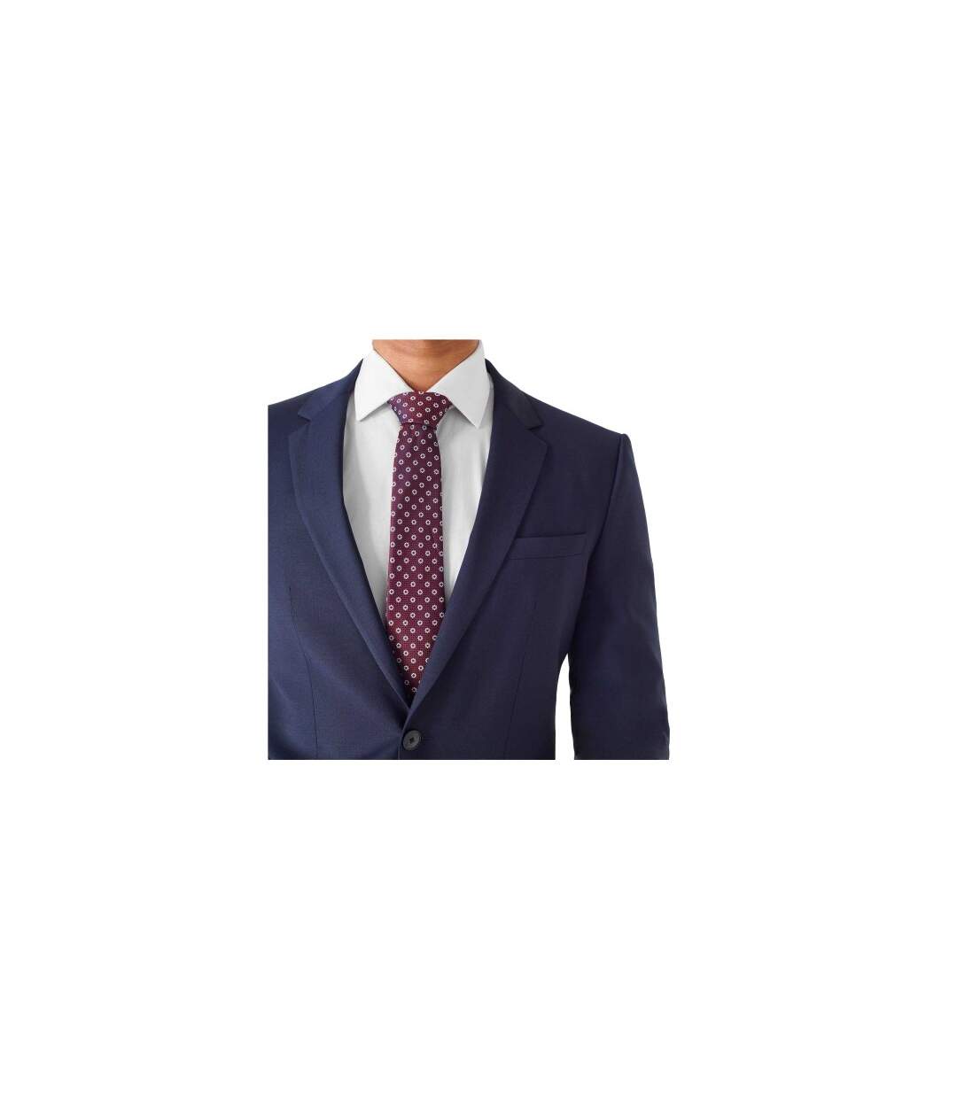 Mens Daisy Silk Twill Tie One Size Burgundy Haines And Bonner-1