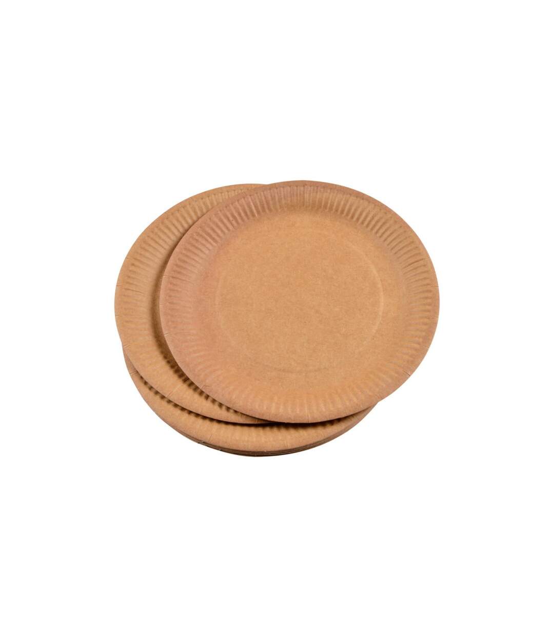 Lot de 20 Assiettes en Carton Vitamine 23cm Kraft-1
