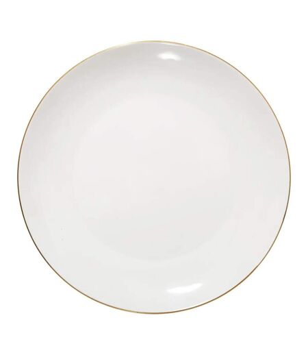 Lot de 6 Assiettes Plates Petit Salon 27cm Blanc