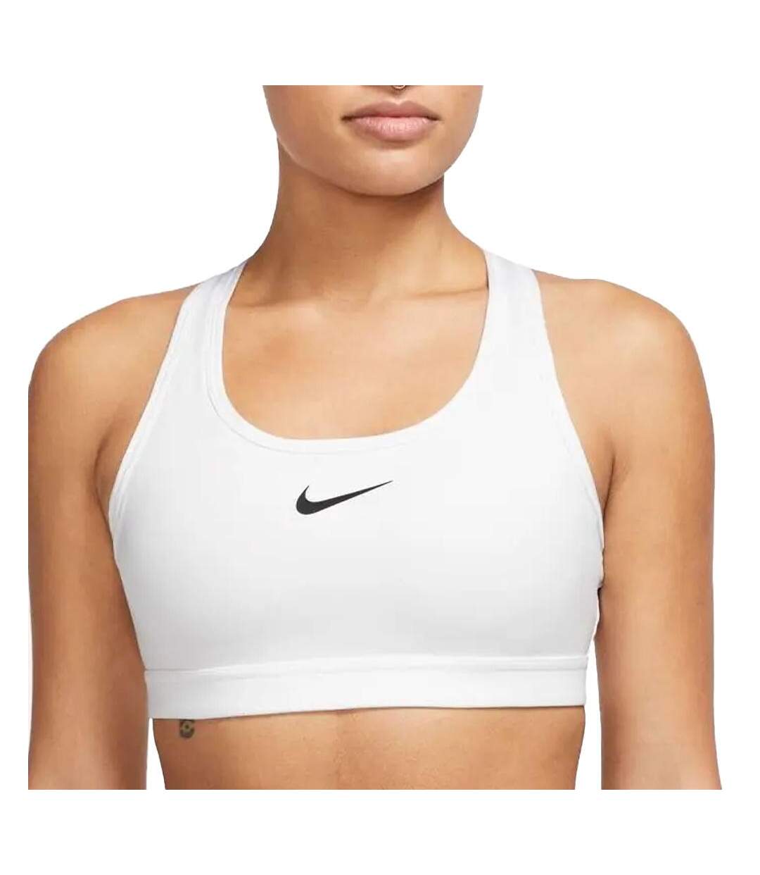 Brassière de sport blanche femme nike swsh med-1