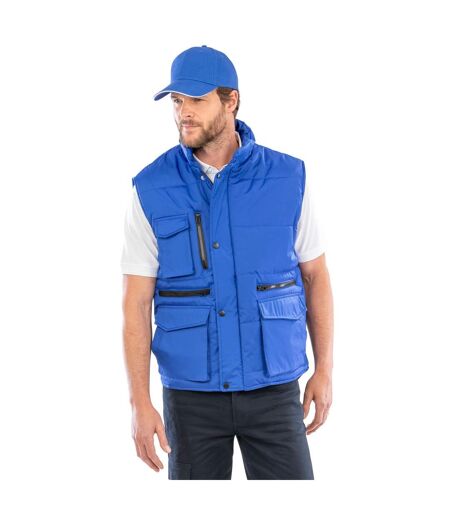 Mens Lance Ripstop Body Warmer Bottle Green WORK-GUARD By Result