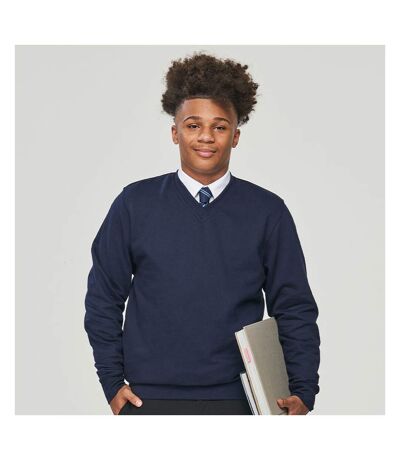 Academy Pull Col V Homme Bleu Marine Awdis