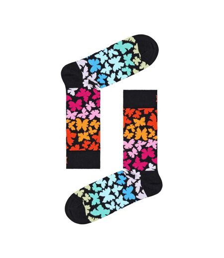 1 Pack Unisex Cotton Bright Colourful Butterfly Design Socks