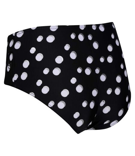 Regatta Womens/Ladies Paloma Polka Dot Bikini Bottoms (Black/White) - UTRG9572