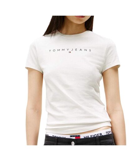 T-shirt Blanc Femme Tommy Hilfiger Linear - 3XL