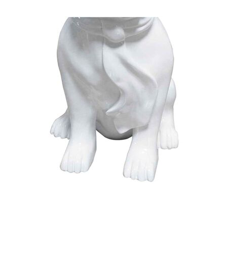 Sculpture Design Chien Dude 37cm Blanc