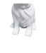 Sculpture Design Chien Dude 37cm Blanc-5