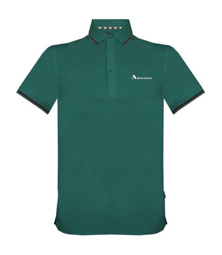 Polo Motif Logo Adulte Vert Aquascutum