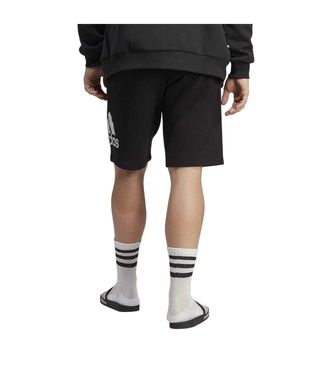 Mens Terry Oversized Logo Shorts Black Adidas-3
