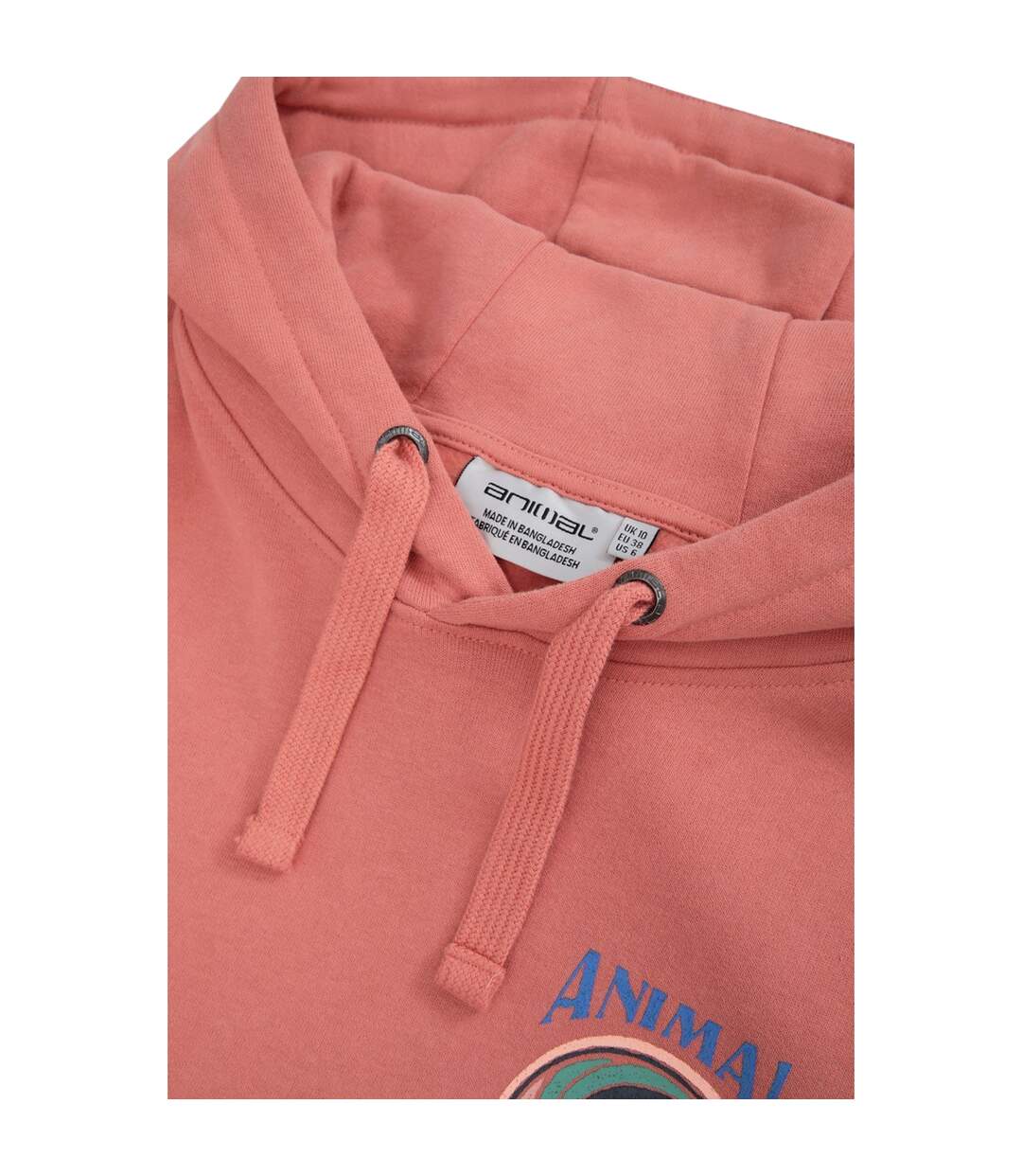 Womens/ladies Maya Abersoch Hoodie Pink Animal-3