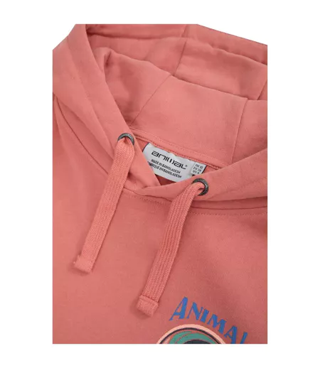 Womens/ladies Maya Abersoch Hoodie Pink Animal